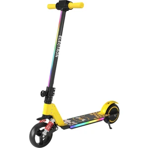 ELECTRONS5 Elektrikli Çocuk Scooter - 130W, LED Işıklı, Amortisörlü (Dizlik ve Dirseklik Hediyeli)