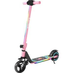 ELECTRONS5 Elektrikli Çocuk Scooter - 130W, LED Işıklı, Amortisörlü (Dizlik ve Dirseklik Hediyeli)