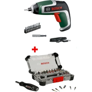 Ixo Akülü Vidalama Şarjlı Tornavida Şarjlı Matkap + Bosch  42 Parça Hassas Vidalama Ucu Seti