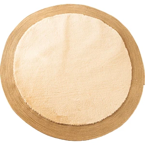 Klappe Design Jüt Hasır Kaymaz Bej Taban Yuvarlak Paspas Halı Iskandinav Banyo, Antre, Mutfak, Balkon