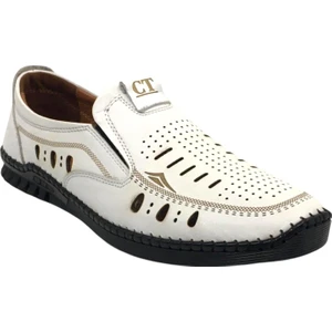 Deri Ortopedik Esnek Hafif Jel Taban Yazlık Rahat Günlük Delikli Hava Alabilir Erkek Çarık Ayakkabı 40-45