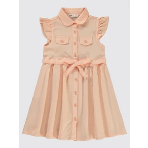 Civil Girls Kız Çocuk Elbise 6-9 Yaş Somon