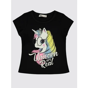 Civil Girls Kız Çocuk Tişört 2-5 Yaş Siyah