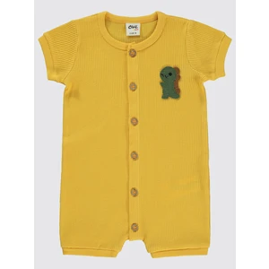Civil Baby Erkek Bebek Patiksiz Tulum 6-18 Ay Soft Sarı