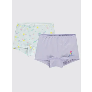 Civil Girls Kız Çocuk 2'li Boxer Set 2-10 Yaş Lila