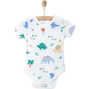 Hellobaby Hayvan Desenli Kısa Kol Body Erkek Bebek