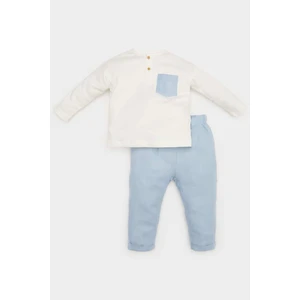 Erkek Bebek 2'li Takım Uzun Kollu Tişört Beli Lastikli Eşofman Altı