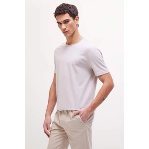 %100 Pamuk Regular Fit Bisiklet Yaka Kısa Kollu Ağır Kumaş Tişört D5481AX25SP