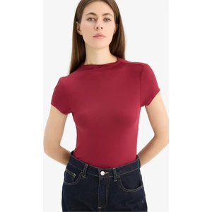 Slim Fit Dar Kesim Yarım Balıkçı Yaka Kısa Kollu Tişört E5906AX25SP