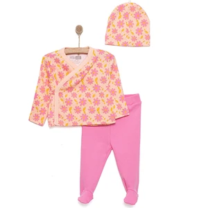 Hellobaby Kız Zıbın-Şapka-Patikli Alt Kız Bebek