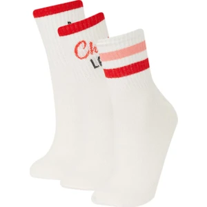 Kadın Rahat Lastikli 3'lü Pamuklu Soket Çorap E2059AXNS