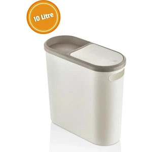 10 Litre Modern Tasarım Çöp Kovası – Banyo, Ofis, Mutfak Için Hijyenik & Pratik Atık Kutusu, Krem