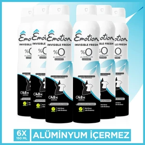 Invisible Fresh Black & White Kadın Deodorant 6 x 150 ml