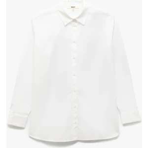 Pamuklu Uzun Kollu Klasik Yaka Poplin Gömlek