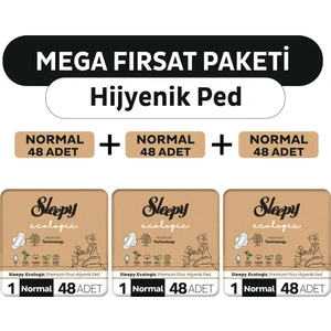 Ecologic Premium Plus Hijyenik Ped Mega Fırsat Paketi Normal 144 Adet