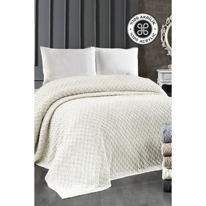 Evlen Home Collection Triko Battaniye Örgü Çift Kişilik 220 x 240 cm Yatak Örtüsü Pike Poly