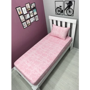 Kumaş Lastikli Çarşaf Seti Tek Kişilik 3 Ebat Gölge Pudra 120 x 200