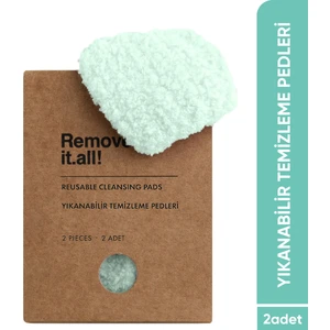 Remove it.all! Yıkanabilir Temizleme Pedleri 2 Adet Reusable Cleansing Pads 2 Pieces