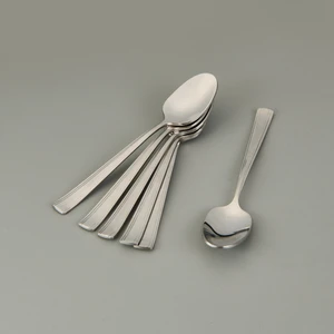 Katre Sade 6'lı Çay Kaşığı - Gri - 11 cm