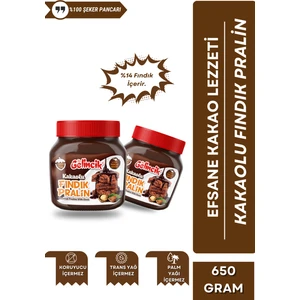 Kahvaltılık Sürülebilir Katkısız 650 gr Kakaolu Fındık Pralin