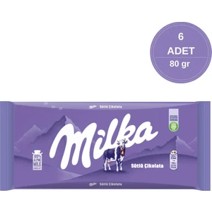 Sütlü Tablet Çikolata 80 Grx 6 Adet