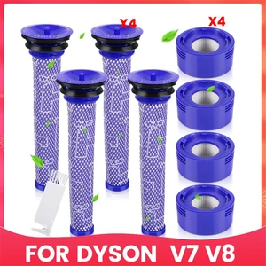 Dyson V7 V8 Kablosuz Elektrikli Süpürgeler  Filtre Seti Yedek Ön Filtre ve Son Filtre Aksesuarları Yedek Parçalar (Yurt Dışından)