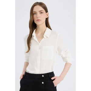 Regular Fit Basic Düz Düğmeli Uzun Kollu Gömlek N2518AZ25SP