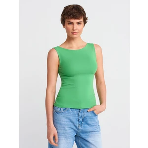 20868 Kayık Yaka Kolsuz Top-Mint