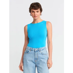 20868 Kayık Yaka Kolsuz Top-Mint