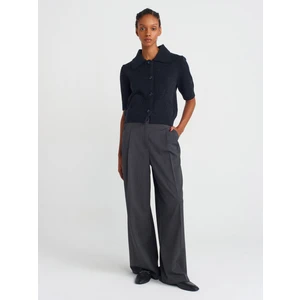 71576 Çift Pilili Pantolon-Camel