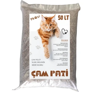 Çam Pati (% 100 Çam Peleti Kedi Kumu) Topaklaşmaz - Kokuyu Hapseder - 6 mm / 50 Lt