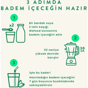 Konsantre Badem İçeceği (%100 Badem) 240 gr  8681749104796