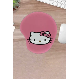 Hello Kitty, Pembe, Desenli, Konforlu, Bilek Destekli Mousepad, Bilgisayar Aksesuarı