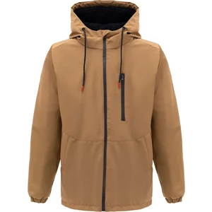 Erkek Taba Kürklü Su ve Rüzgar Geçirmez Kapüşonlu Kışlık Mont & Kaban & Parka FMM-100