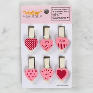 Dekoratif Pembe Kalp Desenli Mandal 6'lı