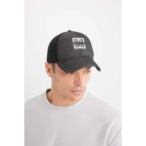 Erkek Etiket Baskılı Jean Beyzbol Basketbol Şapkası B7556AX25SM