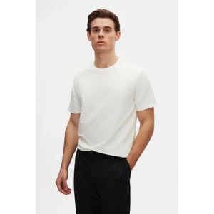 Slim Fit Ekru Baskılı T-Shirt