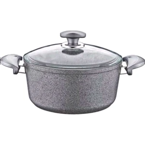 Oms Granit Derin Tencere 24 cm Gri