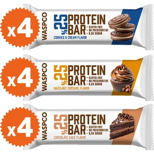 Bitter Çikolata Kaplı Protein Bar Karma Kutu 36gr x 12 Adet (3 Çeşit)