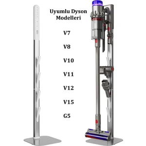 Dyson Uyumlu Süpürge Stantı, V7 | V8 | V10 | V11 | V12 | V15 | Gen5Detect Absolute | V15s Detect Submarine Modelleri ile Tam Uyumlu Dyson Stand, S3