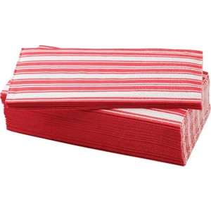 Ikea Vınterfınt Desenli Peçete Kırmızı-Beyaz 38X38 cm 30 Adet