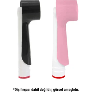 Pı&go Şarjlı ve Pilli Diş Fırça Koruyucu Kapak Pudra Pembe-Siyah