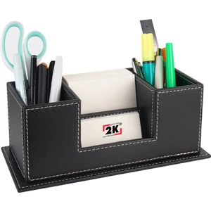 Masaüstü Deri Organizer Kalemlik 4 Gözlü Desktop Organizer Rainbow Vegan 10X12X25 Cm.