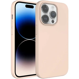 Apple iPhone 14 Pro Kılıf Sıvı Teknolojili Silinebilir Sert Kivi Kapak-Pembe AÇIK-8680436623268