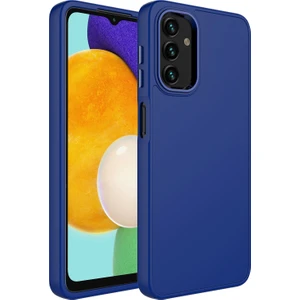 ZORE Galaxy A04S Kılıf Metal Çerçeve ve Buton Tasarımlı Silikon Luna KAPAK-LACIVERT-8680436665237-TD