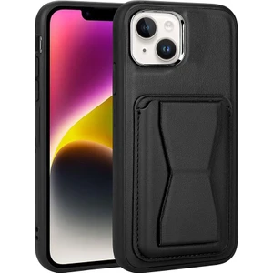 Apple iPhone 14 Plus Kılıf Kartlıklı Standlı ​pu Deri Memo KAPAK-SIYAH-8680436652053-TDOM85209