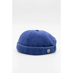 Mavi Eskitme Pamuk Cap Docker Şapka