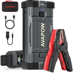 A28 23800mAh 3000A Zorla Çalıştırma İşlevli (Bitmiş Aküyü Çalıştıran) Jump Starter Taşınabilir Akü Takviye Kiti (Powerbank + LED Işık)