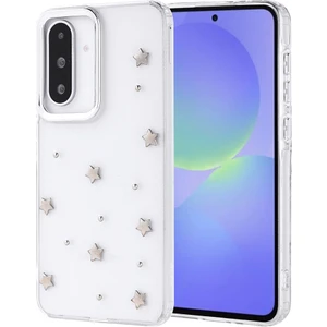 Samsung Galaxy A36 Kılıf Simli Glitter Yıldız Desenli Kapak
