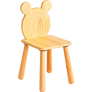Wood & Joy Doğal Ahşap Çocuk Sandalye Ayı